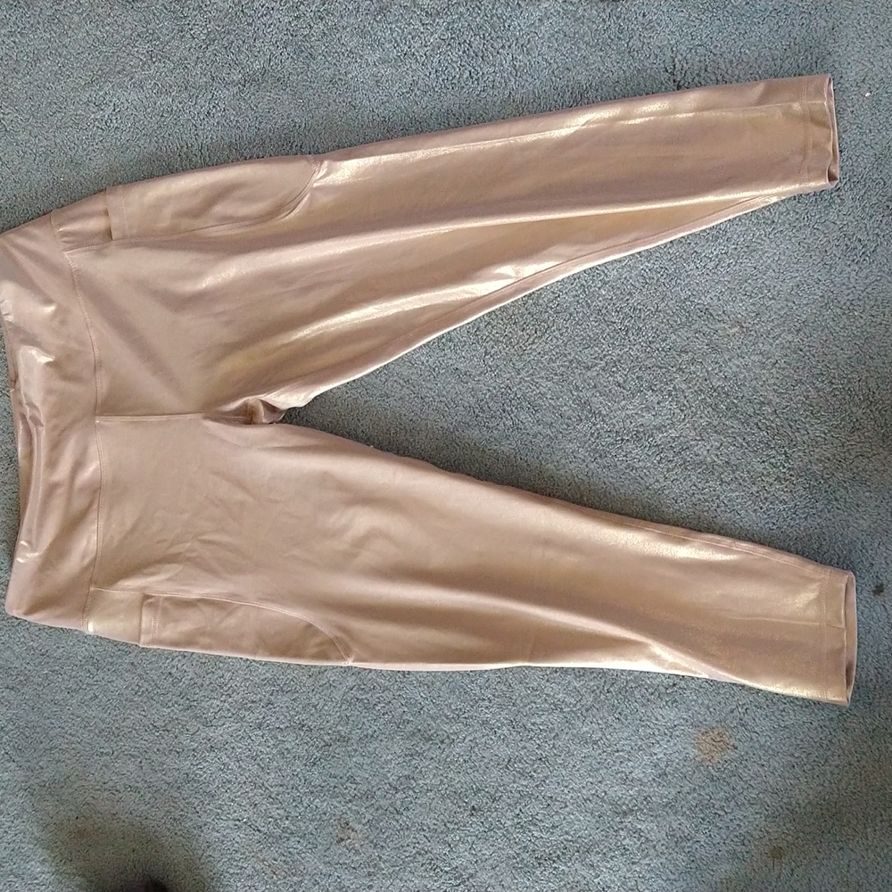 Gold active wear leggings